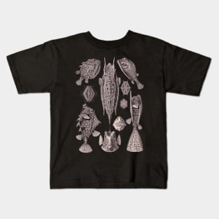 Ernst Haeckel Ostraciontes Fish Aubergine Kids T-Shirt